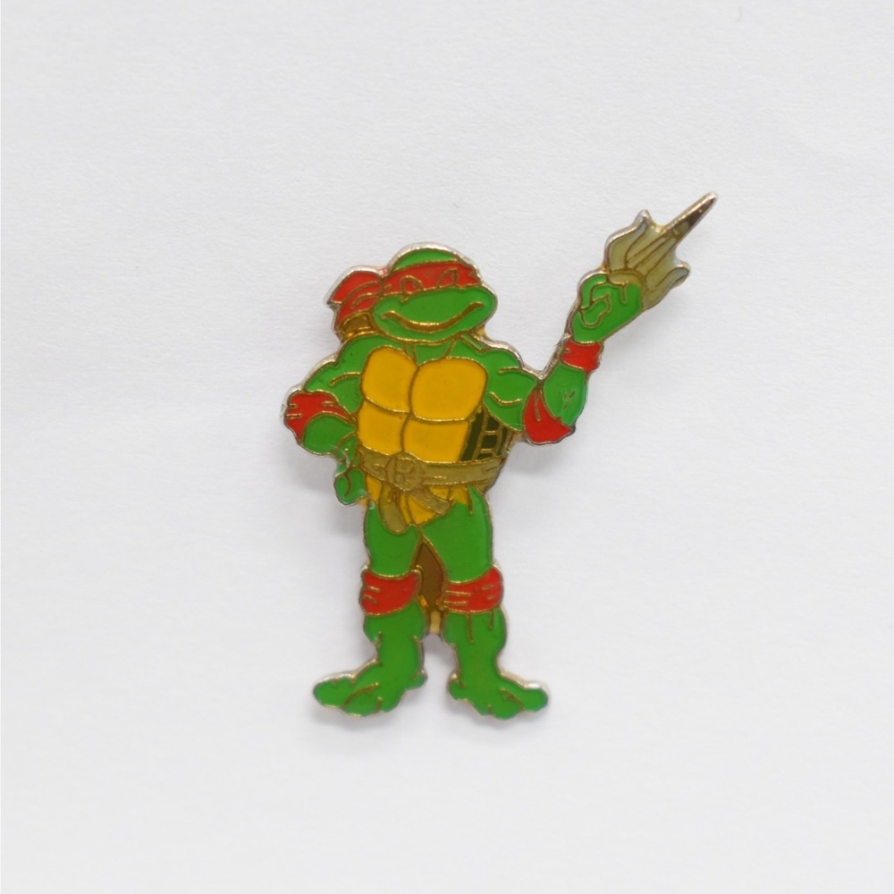 VTG 1989 Teenage Mutant Ninja Turtles Raphael Pin Mirage Studios TMNT Lapel Pin